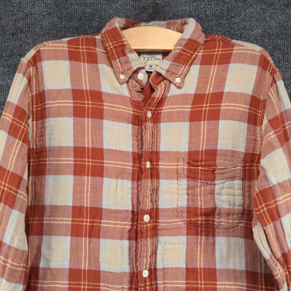 J. Crew Men's Slim Button Up Shirt Multicolor Plaid Medium Long Sleeve Cotton - Picture 3 of 13